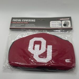 Colosseum Red Face Mask with White Emblem